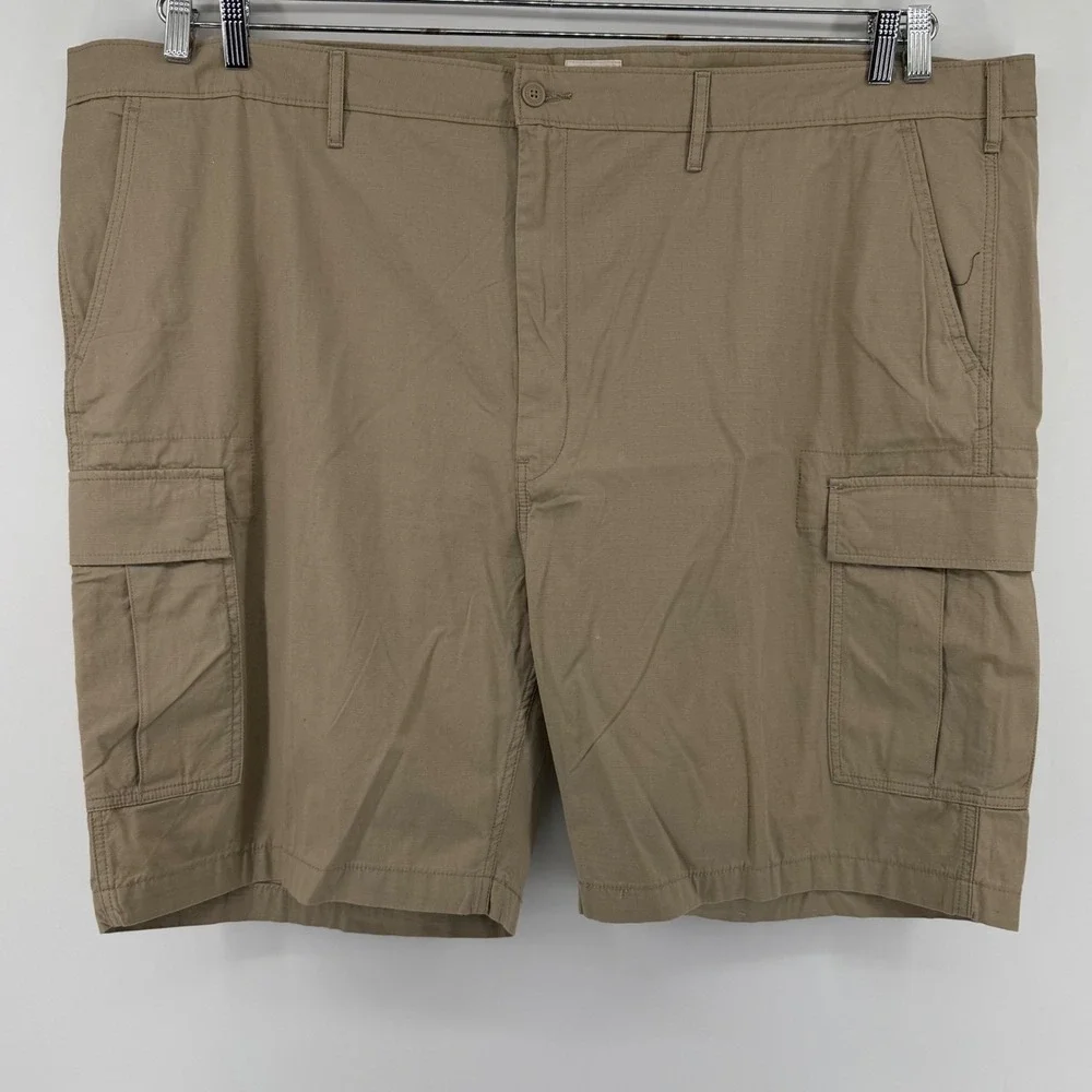 Levi's Cargo Shorts Mens 54‎ Khaki Tan Ripstop Cotton Utility Relaxed Fit NEW